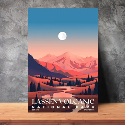 Lassen Volcanic National Park Poster, Travel Art, Office Poster, Home Decor | S3 - image3